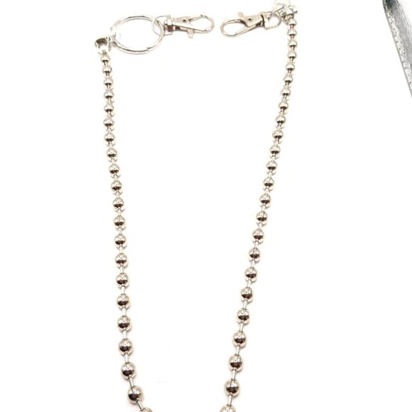 Metal Beaded Wallet Or Chain 21 Inches Long - Picture 2 of 9